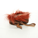 GUCCI Interlocking G Lion Clutch Bag Leather Brown Silver 704806 Auth 157517SAV-4