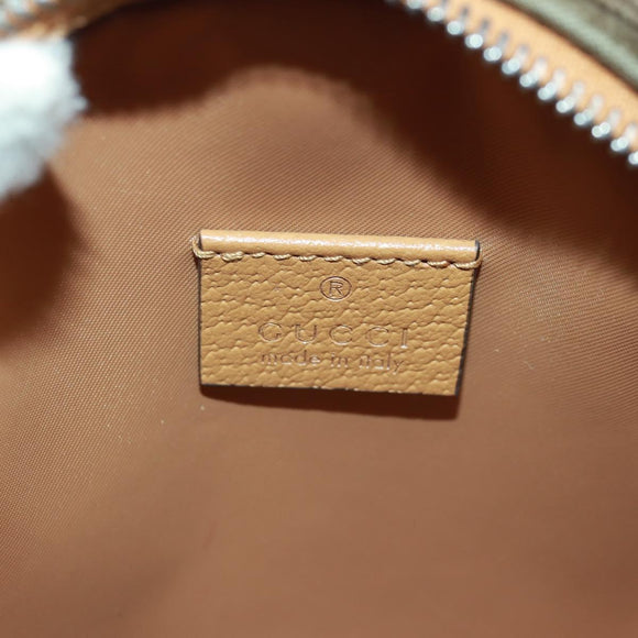 GUCCI Interlocking G Lion Clutch Bag Leather Brown Silver 704806 Auth 157518SAV