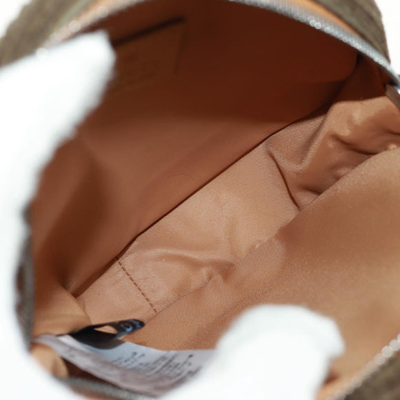 GUCCI Interlocking G Lion Clutch Bag Leather Brown Silver 704806 Auth 157518SAV