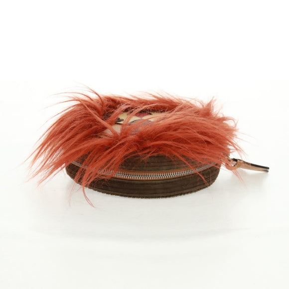 GUCCI Interlocking G Lion Clutch Bag Leather Brown Silver 704806 Auth 157518SAV