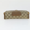 GUCCI GG Supreme Web Sherry Line Clutch Bag PVC Leather 2 Set Beige Auth 157519-13