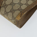 GUCCI GG Supreme Web Sherry Line Clutch Bag PVC Leather 2 Set Beige Auth 157519-14