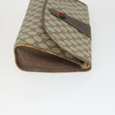GUCCI GG Supreme Web Sherry Line Clutch Bag PVC Leather 2 Set Beige Auth 157519-4