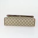 GUCCI GG Supreme Web Sherry Line Clutch Bag PVC Leather 2 Set Beige Auth 157519-6