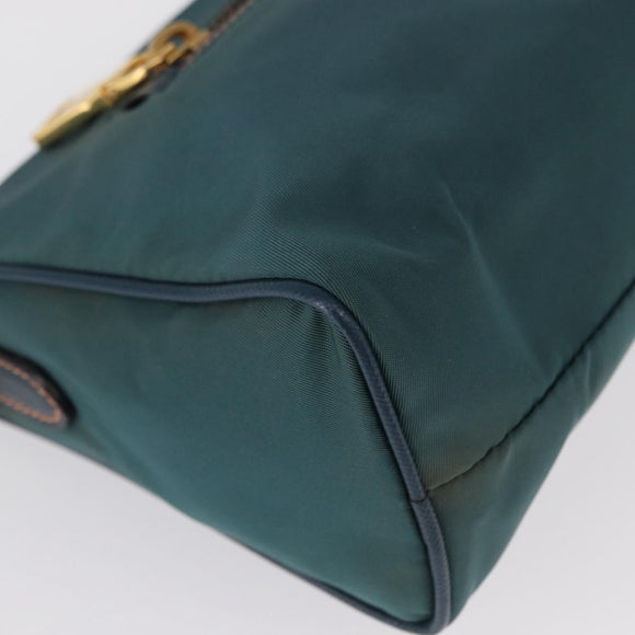 PRADA Accessoire Beutel Nylon Grün Gold Authentisch 157520