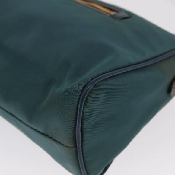PRADA Accessoire Beutel Nylon Grün Gold Authentisch 157520