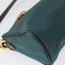 PRADA Accessoire Beutel Nylon Grün Gold Authentisch 157520-16
