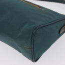 PRADA Accessoire Beutel Nylon Grün Gold Authentisch 157520-9