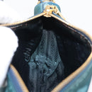 PRADA Accessoire Beutel Nylon Grün Gold Authentisch 157520-20