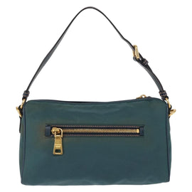 PRADA Accessory Pouch Nylon Green Gold Auth 157520 - 0