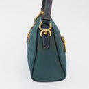 PRADA Accessoire Beutel Nylon Grün Gold Authentisch 157520-3