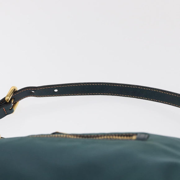 PRADA Accessoire Beutel Nylon Grün Gold Authentisch 157520
