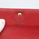 LOUIS VUITTON Epi Porte TresorEtui Papie Wallet Red M63717 LV Auth 157522-8