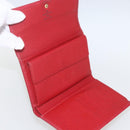 LOUIS VUITTON Epi Porte TresorEtui Papie Wallet Red M63717 LV Auth 157522A-9