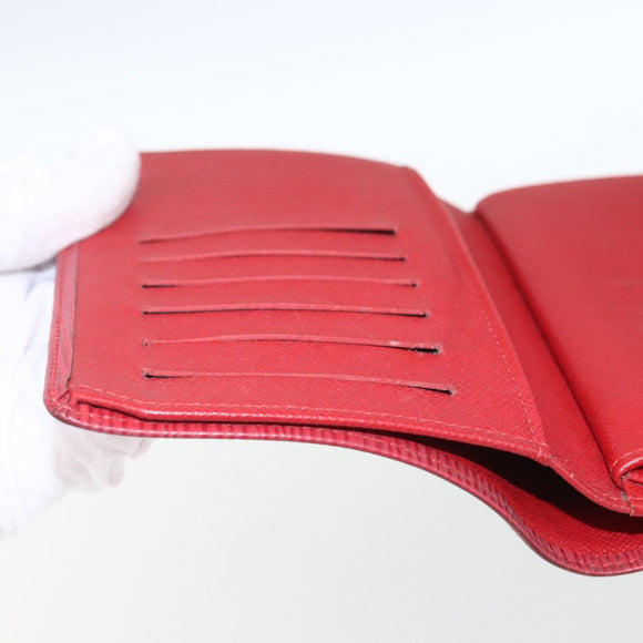 LOUIS VUITTON Epi Porte TresorEtui Papie Wallet Red M63717 LV Auth 157522A
