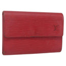 LOUIS VUITTON Epi Porte TresorEtui Papie Wallet Red M63717 LV Auth 157522A-1
