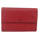 LOUIS VUITTON Epi Porte TresorEtui Papie Wallet Red M63717 LV Auth 157522A-13
