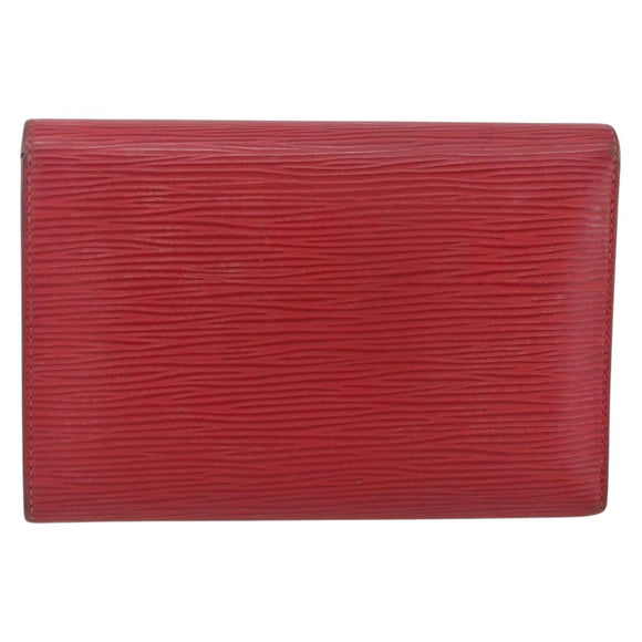 LOUIS VUITTON Epi Porte TresorEtui Papie Wallet Red M63717 LV Auth 157522