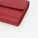 LOUIS VUITTON Epi Porte TresorEtui Papie Wallet Red M63717 LV Auth 157522A-7