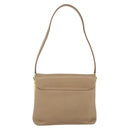 Salvatore Ferragamo Umhängetasche Leder Beige Gold Auth 157525V-2