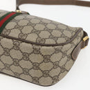 GUCCI GG Supreme Web Sherry Line Bag PVC Beige Gold 89 02 054 Auth 157528-10