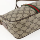 GUCCI GG Supreme Web Sherry Line Bag PVC Beige Gold 89 02 054 Auth 157528-11