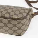 GUCCI GG Supreme Web Sherry Line Bag PVC Beige Gold 89 02 054 Auth 157528-12
