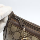 GUCCI GG Supreme Web Sherry Line Bag PVC Beige Gold 89 02 054 Auth 157528-14