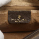 GUCCI GG Supreme Web Sherry Line Bag PVC Beige Gold 89 02 054 Auth 157528-15