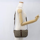 GUCCI GG Supreme Web Sherry Line Bag PVC Beige Gold 89 02 054 Auth 157528-21