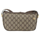 GUCCI GG Supreme Web Sherry Line Bag PVC Beige Gold 89 02 054 Auth 157528-3
