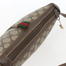GUCCI GG Supreme Web Sherry Line Bag PVC Beige Gold 89 02 054 Auth 157528-6