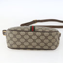 GUCCI GG Supreme Web Sherry Line Bag PVC Beige Gold 89 02 054 Auth 157528-9