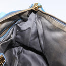 Miu Miu Hand Bag Leather 2way Light Blue Gold Auth 157529-21