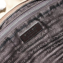 PRADA Hand Bag Canvas Beige Silver Auth 157531-18