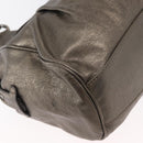 Salvatore Ferragamo Gancini Hand Bag Leather Gold Auth 157533-15