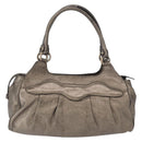 Salvatore Ferragamo Gancini Hand Bag Leather Gold Auth 157533-2