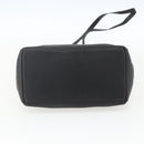 Salvatore Ferragamo Handtasche Leder 2-Wege Schwarz Gold Auth 157535V-5