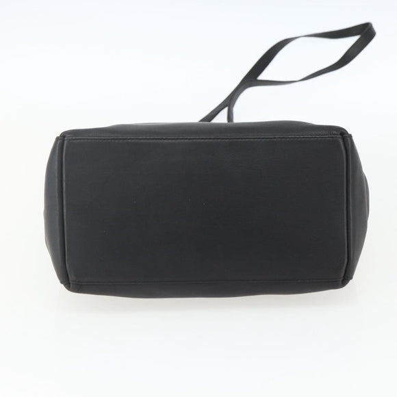 Salvatore Ferragamo Handtasche Leder 2-Wege Schwarz Gold Auth 157535V