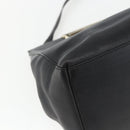 Salvatore Ferragamo Handtasche Leder 2-Wege Schwarz Gold Auth 157535V-19