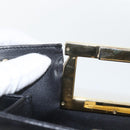 Salvatore Ferragamo Handtasche Leder 2-Wege Schwarz Gold Auth 157535V-9