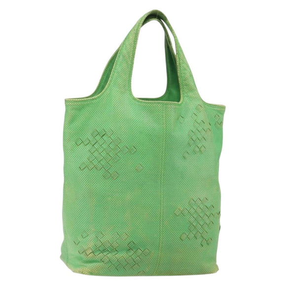BOTTEGA VENETA INTRECCIATO Tote Bag Leather Green 131673 Auth 157536