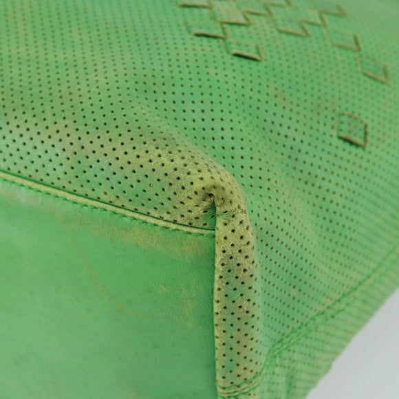 BOTTEGA VENETA INTRECCIATO Tote Bag Leather Green 131673 Auth 157536
