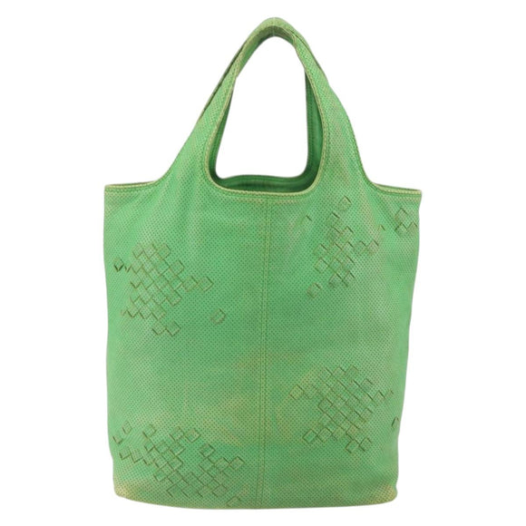 BOTTEGA VENETA INTRECCIATO Tote Bag Leather Green 131673 Auth 157536