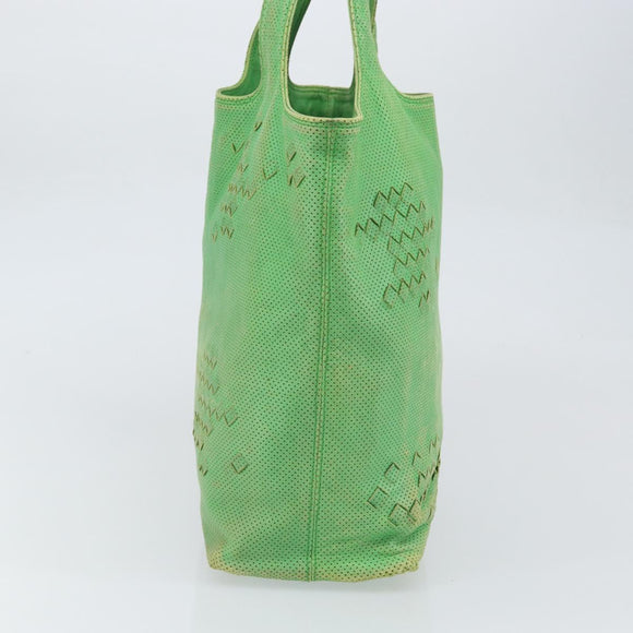 BOTTEGA VENETA INTRECCIATO Tote Bag Leather Green 131673 Auth 157536