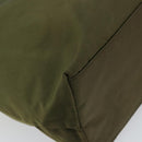 PRADA Tote Bag Nylon Green Silver Auth 157537-16