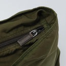 PRADA Tote Bag Nylon Green Silver Auth 157537-10