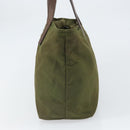 PRADA Tote Bag Nylon Green Silver Auth 157537-3