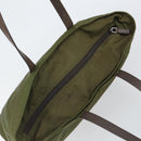 PRADA Tote Bag Nylon Green Silver Auth 157537-6
