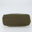 PRADA Tote Bag Nylon Green Silver Auth 157537-5